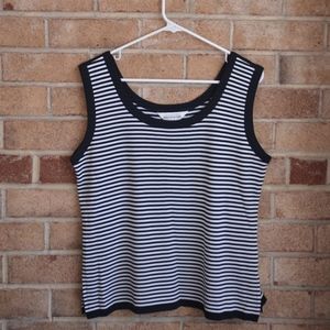 Misook Sleeveless Top Stripes Size XL